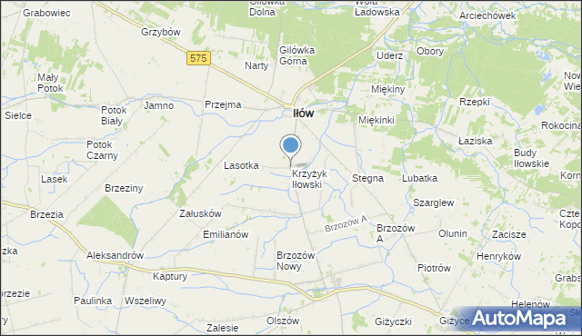 mapa Krzyżyk Iłowski, Krzyżyk Iłowski na mapie Targeo